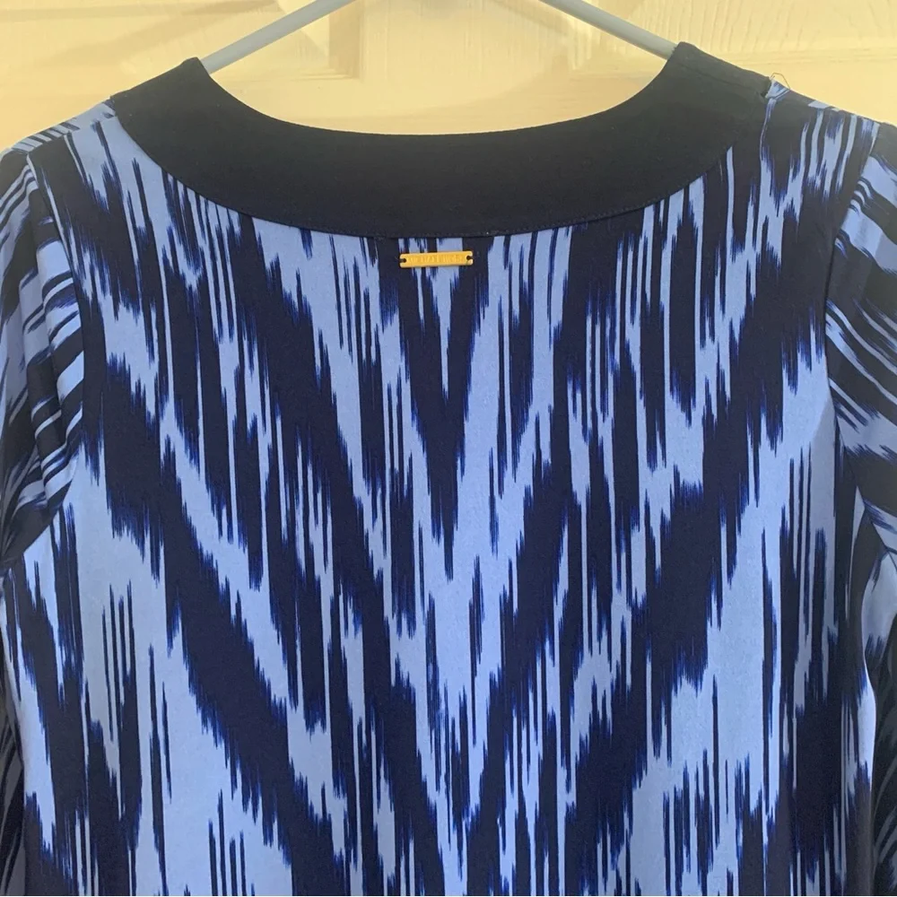 Michael Kors Crew Blue Kimono sleeves MIDI Dress XSmall
